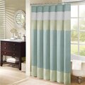 Madison Park 100 Percent Polyester Faux Silk Shower Curtain, Blue - 72 x 72 in. MP70-418